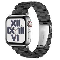 Skaidrus dervos dirželis obuolių laikrodžio apyrankei 42mm 40mm correa 44mm 38mm nuoroda išmanioji apyrankė iwatch series 8 7 6 5 4 SE 41MM 45MM 42mm or 44mm or 45mm juoda
