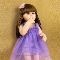 55 CM 22 Inch Soft Silicone Reborn Baby Bath Doll Toy Realistic Princess Toddler Beautiful Bebe Girl 55cm