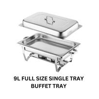 Pilno dydžio nerūdijančio plieno chafing indas bufeto rinkinys serviravimo padėklas vakarėlio maitinimas maisto šildytuvas Full Size Single Tray