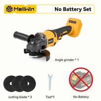MELLWIN 125mm M14 Bešepetis Elektrinis Kampinis Šlifuoklis Akumuliatorinis Poliravimo Mašina Medžio Apdirbimo Pjovimo Įrankis 18V Akumuliatoriui Without Battery