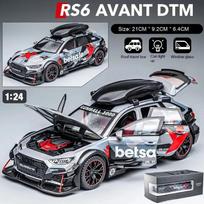 1:24 mastelio RS6 lenktyninis metalinis modelis - Stilingas kolekcinis daiktas, puiki dovana vaikinui, vertas eksponuoti kolekcinis daiktas juoda