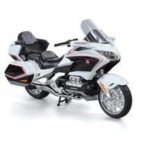 1/11 mastelio motociklas Honda Gold Wing GL800 2021 m. modelis Žaislai Lydinio liejinukas Garsas Šviesa Amortizacija Imitacija Motociklai Dovanos balta