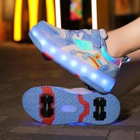 LED Roller Skates Shoes with 4 Wheels Speed Sneaker Shoes for Girls Women Sneakers with Wheels Children's Roller Skates Shoes 29