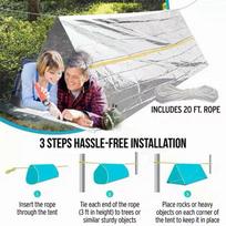 Emergency Folding Tent Survival Hiking Camping Shelter Outdoor Waterproof 2 Person Emergency Tube Tent For Outdoor Activities 1