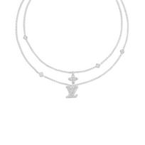 Louis Vuitton Letter Necklace Women necklace Silver M02515 Basic Packaging-Dust Bag+Box