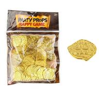 100PCS Halloween Pirate Treasure Coins Gold Silver 3.7*3.5cm Plastic Game Currency Toy Coins Photo Props Festival Ornament auksas