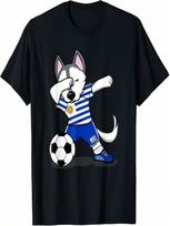 Dabbing Husky Uruguay Soccer Fans Jersey Uruguayan Football Men Women Kids T-Shirt S įvairiaspalvis