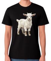 Cute Baby Goat Farm Animal Illustration T-Shirt Country Ranch Gift Unisex Tee S įvairiaspalvis