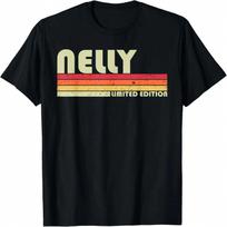 NELLY Name Personalized Retro Vintage 80s 90s Birthday T-Shirt S įvairiaspalvis