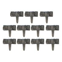 Plastic Garden Edging Fence 10 Pack Decorative Outdoor Landscape Border Panels for Flower Bed Lawn Pathway Divider One Size juoda