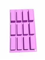 1pc Silicone Granola Bar Mold, Candy Bar Mold, Rectangle Protein Bar Mold, For Baking Chocolate Bars, Cereal Bars, Cheesecake violetinė