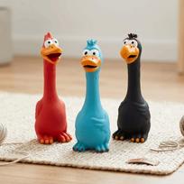 Bite Tough Dog Toy Chicken Shaped Screaming Chicken Toy Dog Chew Toy  Pet Entertainment mėlyna