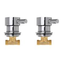 ABBY-2Pcs G1/2Inch Hot & Cold Water Mixing Valve Thermostatic Mixer 2 In & 1 Out Faucet For Shower Room sidabras