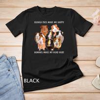 Guinea Pigs Make Me Happy Humans Make My Head Hurt Unisex T-Shirt Mens Womens Tees Top S