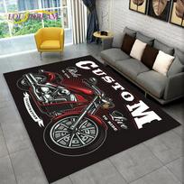 3D Retro Vintažinis Motociklo Plotas Kilimas Didelis, Kilimas Svetainei Miegamajam Sofa Durų Kilimėlis Dekoravimui, Vaikų Žaidimų Neslystantis Grindų Kilimėlis 40x60cm