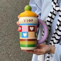 Best-selling Macaron Color Cold and Heat Preservation Ice Cup Stainless Steel Insulated Cup Portable Car Dual-drinking Water Cup