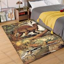 Multiple sizes Dinosaur walking in jungle Carpet for Living Room Bedroom Sofa Home Decor Rus Non-slip Floor Mat Luxury Gift 40x60cm