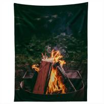 FIRE PIT tapestry 75x100 juoda