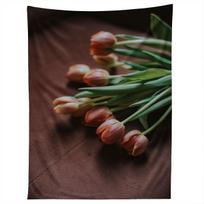 TERRACOTTA TULIPS tapestry 75x100 juoda