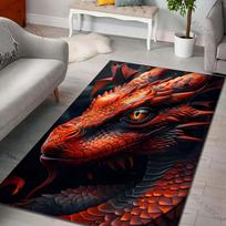 Multiple sizes Close-up of red dragon Print Carpet Rug for Living Room Bedroom Sofa Doormat Home Decor Non-slip Floor Mat 40x60cm