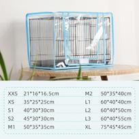 Clear Waterproof Windproof Pet Cage Cover Anti Splash Hair Proof for Birds Hamsters Rabbits Protective Essential (black,XXS) juoda