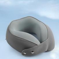 Magnetic Buckle Memory Foam U Shaped Pillow Portable Storage Neck Support for Airplane Car Travel Comfortable Sleep Aid pilka