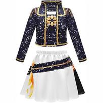 Kids Kpop Devil Hunter Huntrix Rumi Mila Zuoyi Cosplay Costume Black and Gold Set Children's Girl Idol Role-playing Costum 110CM