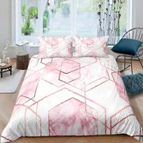 Red Glowing Polygonal Grid Pattern Bedding Set 135×200 Duvet Cover Set With Pillowcase 260×240 Quilt Cover Black Blanket Cover 135x200cm