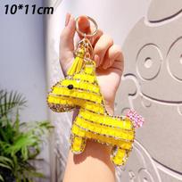 Cute -Studded Pony Keychain Car Keychain Women'S  Bag Charm Small Gift