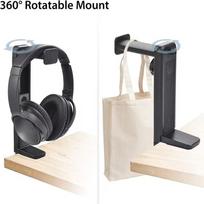 Headphone Stand Organizers Rotatable Extendable Under Desk Clamp Mount Support juoda