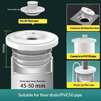 &Bathroom Sewer Seal Ring Anti-odor Leak-Proof Kitchen Sink Sewer Pipe Plug Washing Machine Floor Drain Connector Stopper 1PC·