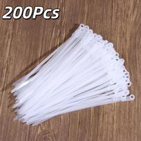 500/200Pcs Screw Hole Cable Ties Reusable Fixed Nylon Cable Ties Self-Locking Cord Ties Straps Fastening Loop Office Organizer 200PCS balta