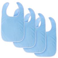 4Pcs Adult Bibs Soft Polyester Adjustable Elderly Feeding Bibs Clothing Stain Resistant Protectors for Adult Men and Women