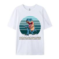 Papasaurus Funny Dinosaur Tshirt New Coming Unisex T Shirt All Cotton T Shirt Casual TeeShirt Plus Size Unisex Clothing S
