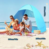 Automatic 2-Second Pop-up Beach Tent, Outdoor Simple Sun Shade, Seaside Relaxation Canopy, Portable Foldable Sun Shelter S
