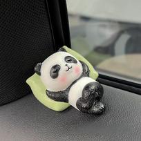 Cute Panda & Bunny Car Dashboard Decor Relaxed Resin Animal Figurines For Car Interior Decor & Home Office Desk Mini Statues