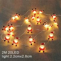 2M kalėdiniai papuošimai Kalėdų Senelis Sniego senelis LED šviesos styga girliandos medžio papuošalai namų dekoravimui Kalėdų Navidad 2024 Naujieji Metai 2M