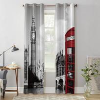 LondonoTelefono Būdelė Prabangios Užuolaidos Svetainės Langų Apdailai Užuolaida Miegamajam Namų Dekoras 135W x 60H(cm) x1
