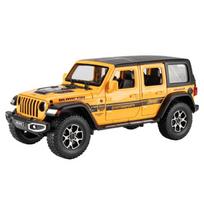 1/22 Scale Jeep Wrangler Metal Off-road Pickup Truck Alloy Model Car Collection Die Cast Toy Car Simulation Sound and Light Kids Gifts geltona