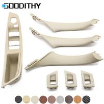 LHD juodas porankio lango pakėlimo jungiklio skydelio vidinis durų traukimo rankenos dangtelio komplektas, skirtas BMW 5 serijos F10 F11 F18 520 523 525 528 Beige 4pcs