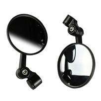 Universal Motorcycles Scooter Mirror Aluminum Black Handle Bar Rearview Mirror 1