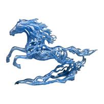 3D spausdinta arklio figūrėlė Stovintis tuščiaviduris arklio skulptūros stalas Zodiako arklio papuošalai namų stalo lentynos dekorui S mėlyna