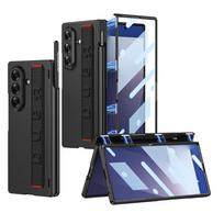 Magnetic Hinge Wrist Strap Case for Samsung Galaxy Z Fold 7 6 5 with Pen Holder Glass Protective Cover for Galaxy Z Fold7 Case No Pen&Galaxy Z Fold7