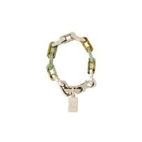 Louis Vuitton Monogram Chain Metal Cuban Link Men Accessories Green Silver M00733 Basic Packaging-Dust Bag+Box,M