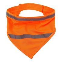 Reflective Puppy Visibility Bib Drool Towel Pet Fluorescent Clothes  for Walking Night S oranžinė