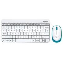 Logitech MK245 Nano Wireless Keyboard and Mouse Combo balta