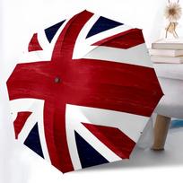 1 vnt. Union Jack Didžiosios Britanijos vėliavos automatiškai susilankstantis skėtis - Nešiojamas kelioninis skėtis su 8 tvirtais lankeliais, atsparus visoms oro sąlygoms