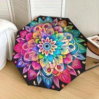 1pc Mandala, Floral Print Umbrella -Home Travel Portable Outdoor accessories, Multi-functional Umbrella with Cute pattern Umbr
