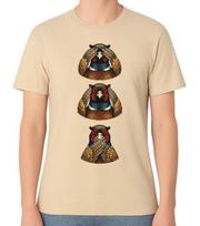 Pheasant See Hear Speak No Evil Graphic Unisex T-Shirt Bird Tee S įvairiaspalvis