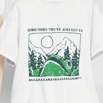 Funny Screaming Nature Frog Unisex T-Shirt Graphic T Shirts Retro Streetwear High-Quality Crew-Neck Short-Sleeved Men's T-Shirt S įvairiaspalvis